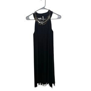 Muse by Boston Proper Dress Fringe Cocktail Flapper Lined 4